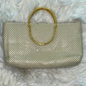 White chain mail clutch